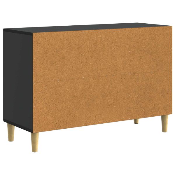 Служебен шкаф Черно 89 x 34,5 x 60 см Инженерна дървесина