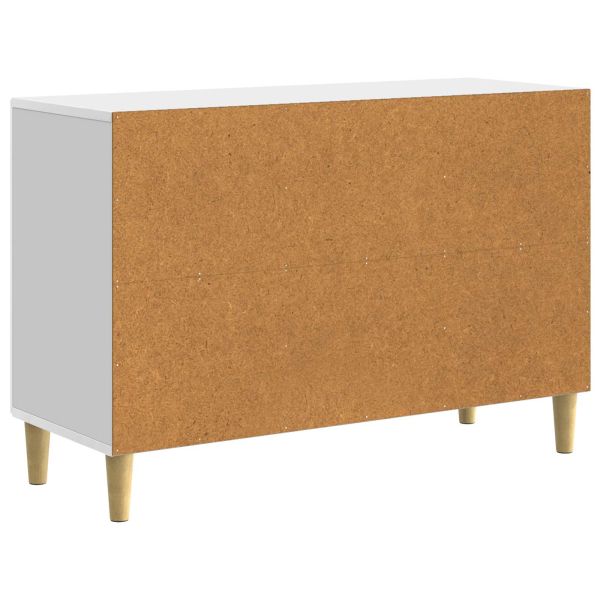 Служебен шкаф Бял гланц 89 x 34,5 x 60 см Инженерна дървесина