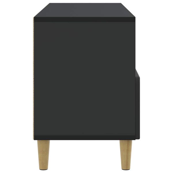 ТВ шкаф с чекмедже Черно 102 x 34,5 x 50 см Инженерна дървесина