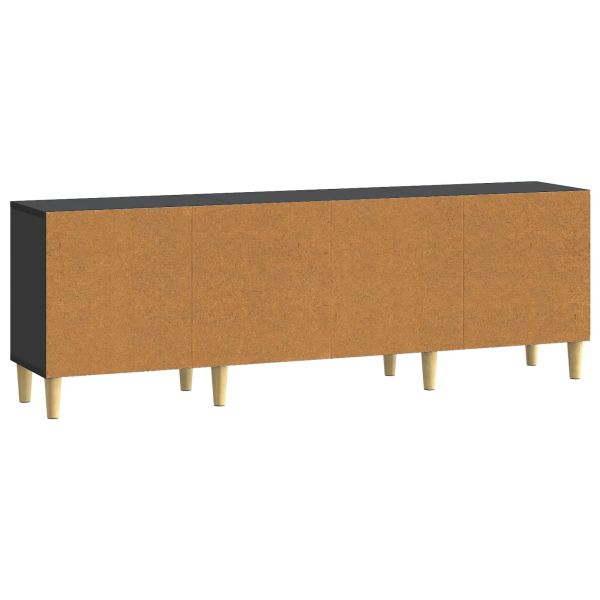 ТВ шкаф Черно 150 x 31 x 50 см Инженерна дървесина