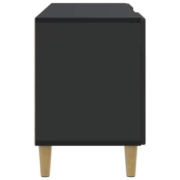 ТВ шкаф Черно 102 x 34,5 x 50 см Инженерна дървесина