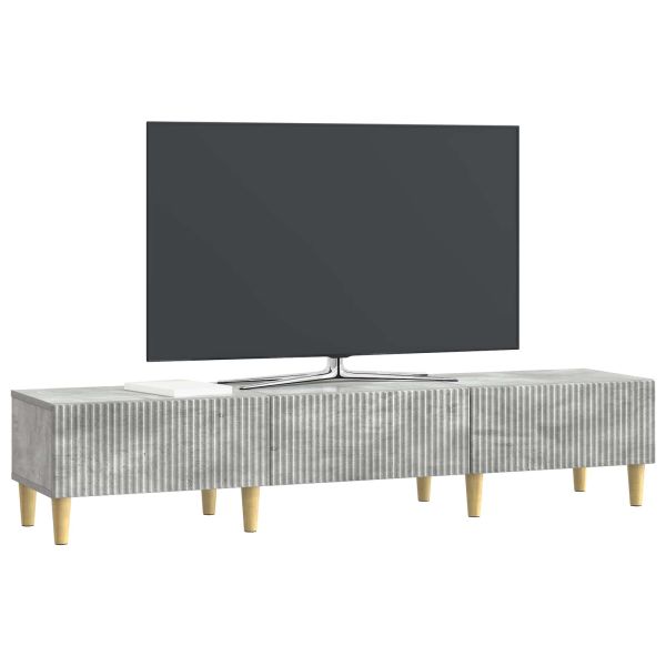 ТВ шкаф Бетонно сиво 147 x 34,5 x 30 см Инженерна дървесина