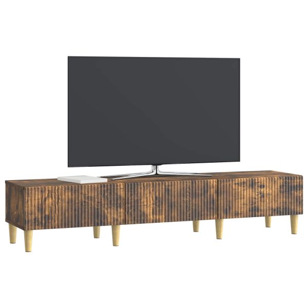 ТВ шкаф Опушен дъб 147 x 34,5 x 30 см Инженерна дървесина