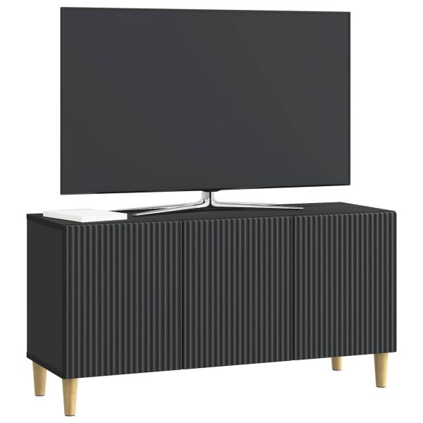ТВ шкаф Черно 99 x 34,5 x 50 см Инженерна дървесина