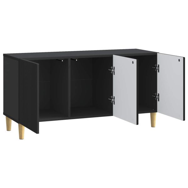ТВ шкаф Черно 99 x 34,5 x 50 см Инженерна дървесина
