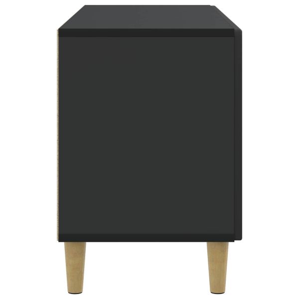 ТВ шкаф Черно 99 x 34,5 x 50 см Инженерна дървесина