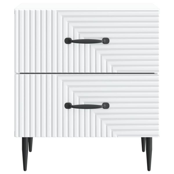 Нощен шкаф 2 pcs Бяло 43 x 34,5 x 47,5 см Инженерна дървесина