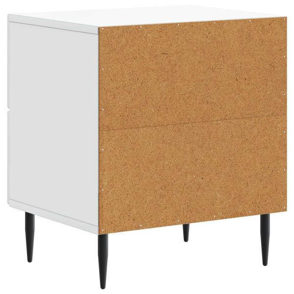 Нощен шкаф 2 pcs Бяло 43 x 34,5 x 47,5 см Инженерна дървесина