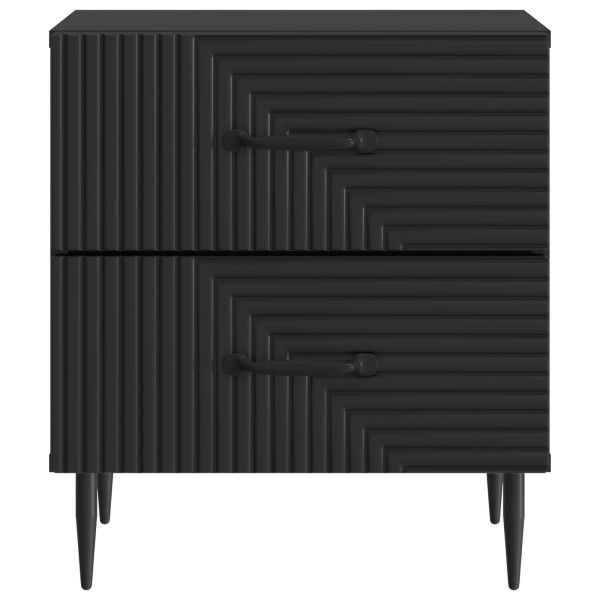 Нощен шкаф 2 pcs Черно 43 x 34,5 x 47,5 см Инженерна дървесина