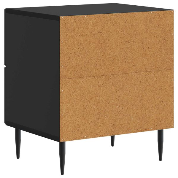 Нощен шкаф 2 pcs Черно 43 x 34,5 x 47,5 см Инженерна дървесина
