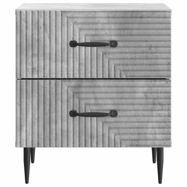 Нощен шкаф с чекмедже 2 pcs Бетонно сиво 43 x 34,5 x 47,5 см