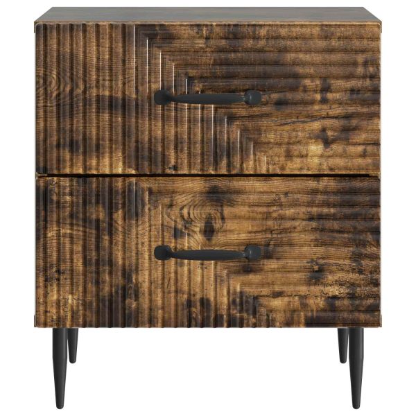 Нощен шкаф с чекмедже 2 pcs Опушен дъб 43 x 34,5 x 47,5 см