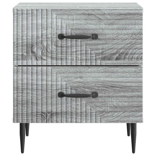 Нощен шкаф с чекмедже 2 pcs Сива сонома 43 x 34,5 x 47,5 см