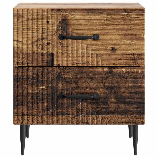 Нощен шкаф с чекмедже 2 pcs Старо дърво 43 x 34,5 x 47,5 см