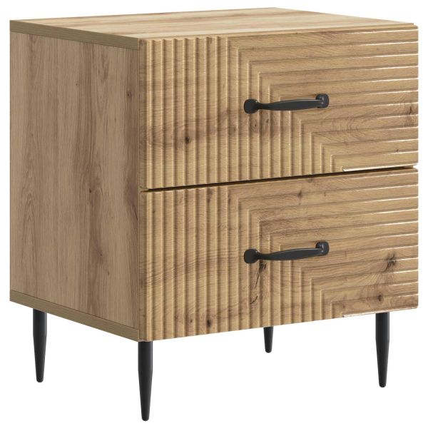 Нощен шкаф с чекмедже 2 pcs Дъб артизан 43 x 34,5 x 47,5 см