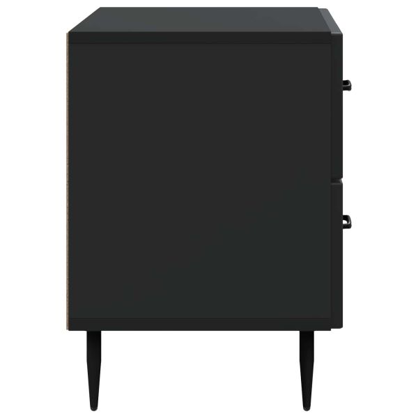 Нощен шкаф Черно 62 x 34,5 x 47,5 см Инженерна дървесина