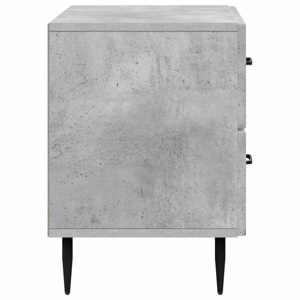 Нощен шкаф Бетонно сиво 62 x 34,5 x 47,5 см Инженерна дървесина