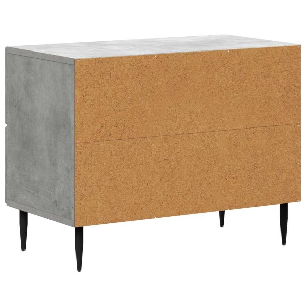 Нощен шкаф Бетонно сиво 62 x 34,5 x 47,5 см Инженерна дървесина