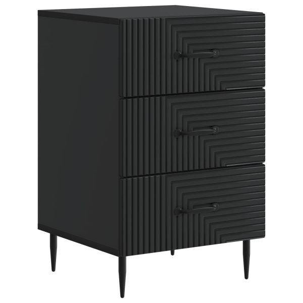 Нощен шкаф Черно 43 x 41 x 66,5 см Инженерна дървесина