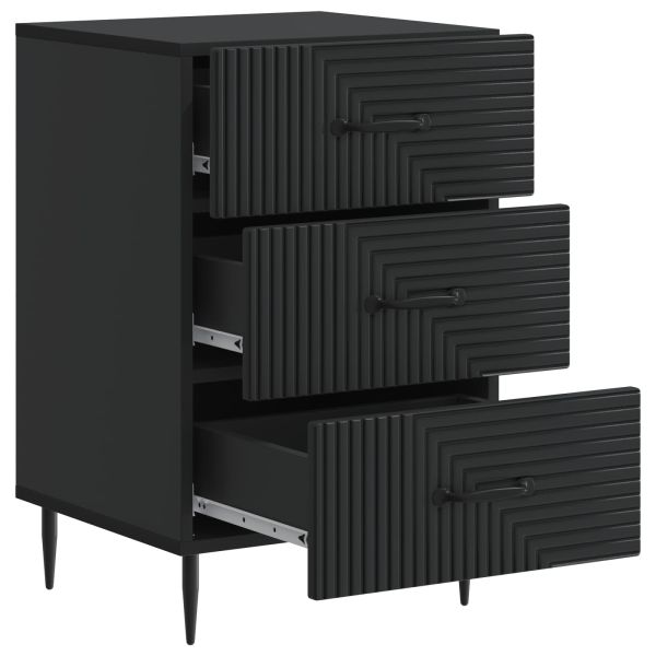 Нощен шкаф Черно 43 x 41 x 66,5 см Инженерна дървесина
