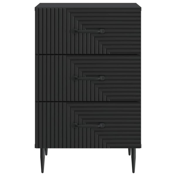 Нощен шкаф Черно 43 x 41 x 66,5 см Инженерна дървесина