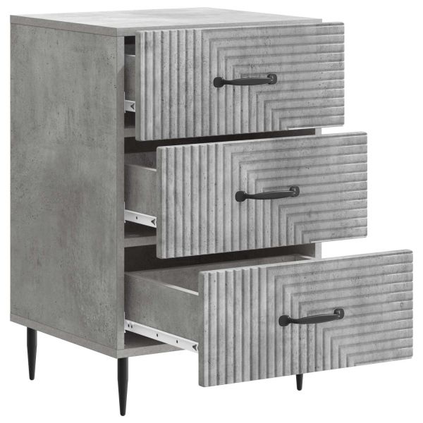 Нощен шкаф Бетонно сиво 43 x 41 x 66,5 см Инженерна дървесина