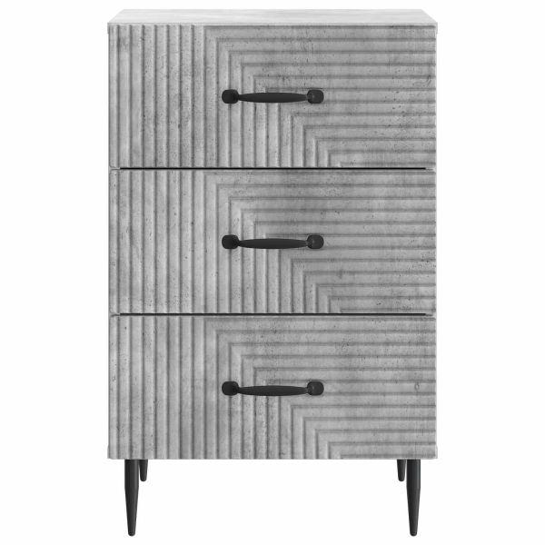 Нощен шкаф Бетонно сиво 43 x 41 x 66,5 см Инженерна дървесина