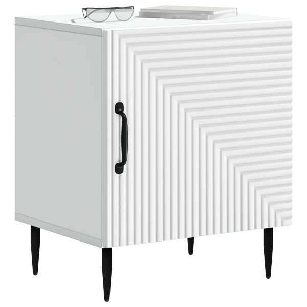 Нощен шкаф 2 pcs Бяло 43 x 34,5 x 50 см Инженерна дървесина