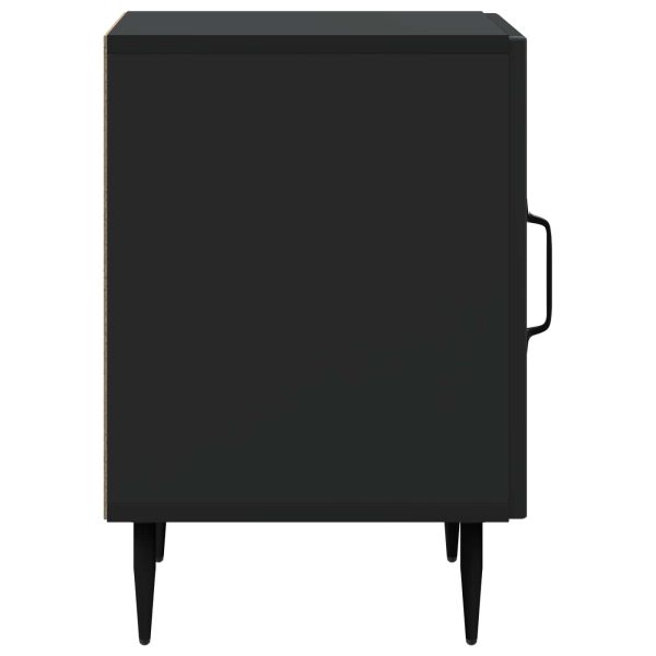 Нощен шкаф Черно 43 x 34,5 x 50 см Инженерна дървесина
