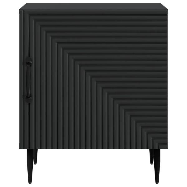 Нощен шкаф 2 pcs Черно 43 x 34,5 x 50 см Инженерна дървесина