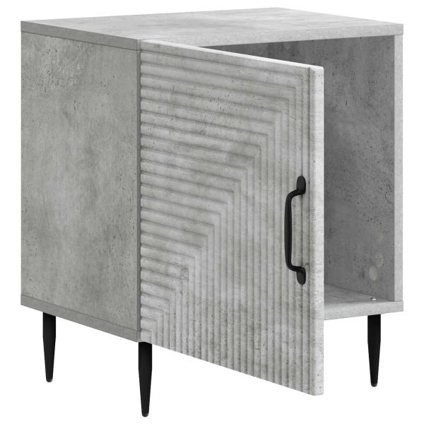 Нощен шкаф Бетонно сиво 43 x 34,5 x 50 см Инженерна дървесина