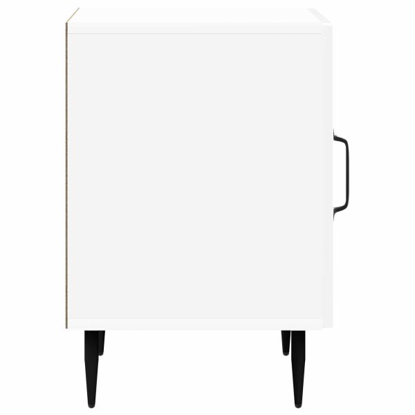 Нощен шкаф 2 pcs Бял гланц 43 x 34,5 x 50 см