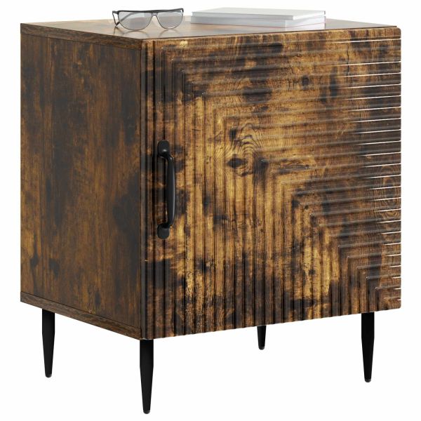 Нощен шкаф 2 pcs Опушен дъб 43 x 34,5 x 50 см