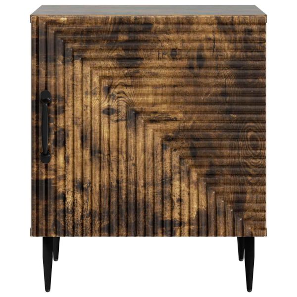 Нощен шкаф 2 pcs Опушен дъб 43 x 34,5 x 50 см