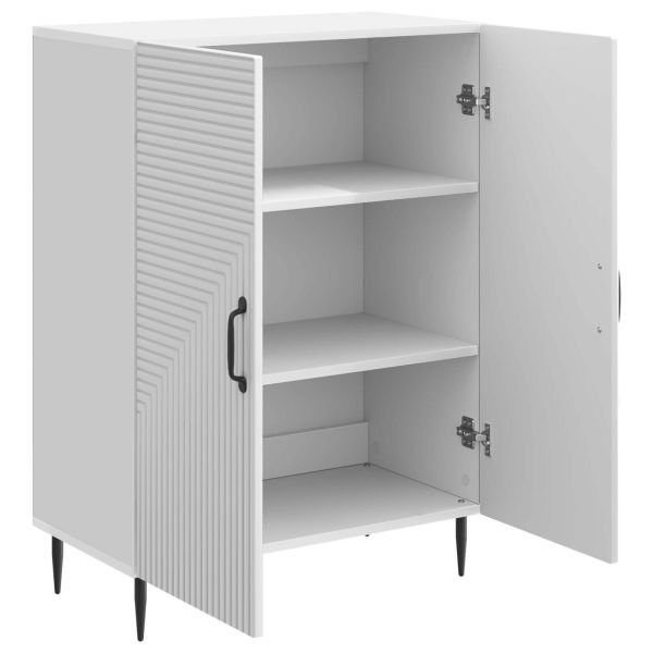 Служебен шкаф Бял гланц 66 x 34,5 x 89,5 см Инженерна дървесина