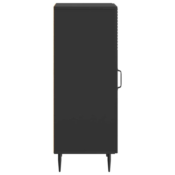Служебен шкаф Черно 33 x 34,5 x 89,5 см Инженерна дървесина