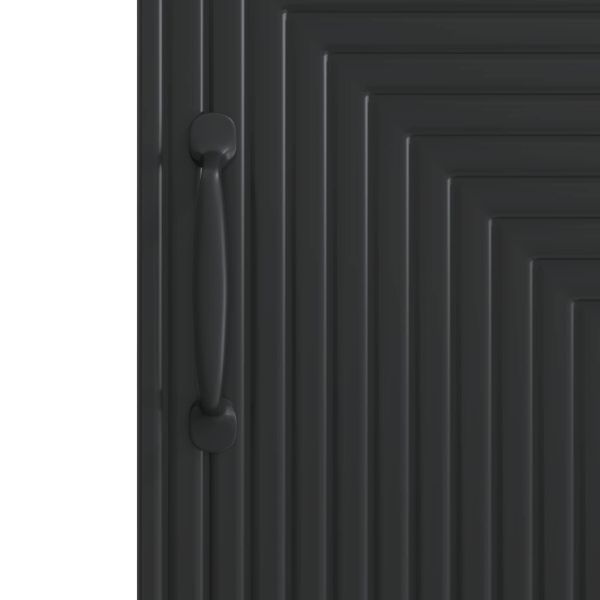 Служебен шкаф Черно 33 x 34,5 x 89,5 см Инженерна дървесина
