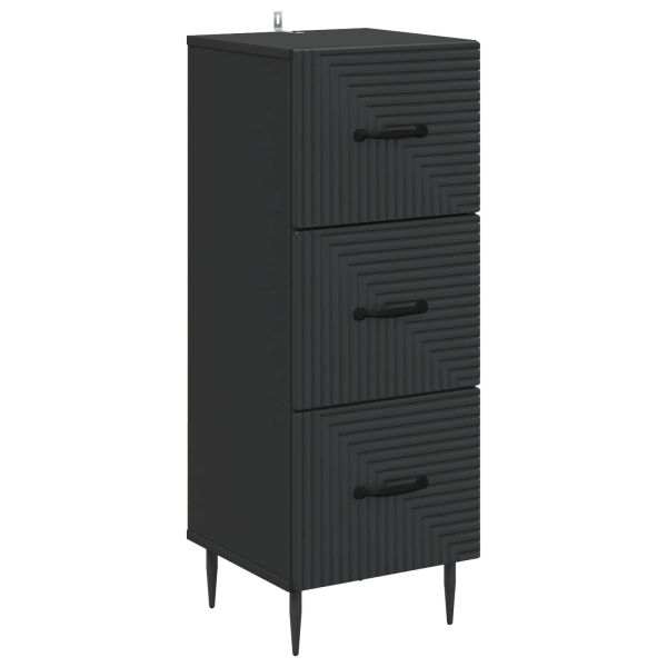 Чекмеджетен шкаф Черно 33 x 34,5 x 89,5 см Инженерна дървесина