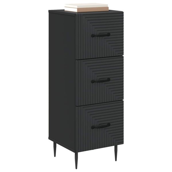 Чекмеджетен шкаф Черно 33 x 34,5 x 89,5 см Инженерна дървесина