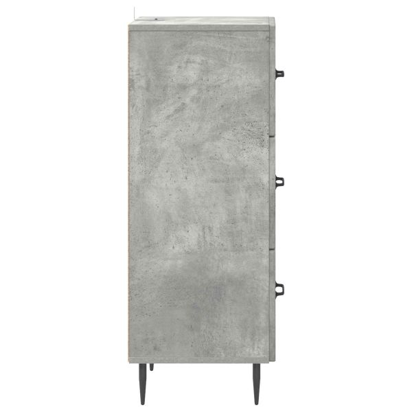 Чекмеджетен шкаф Бетонно сиво 33 x 34,5 x 89,5 см
