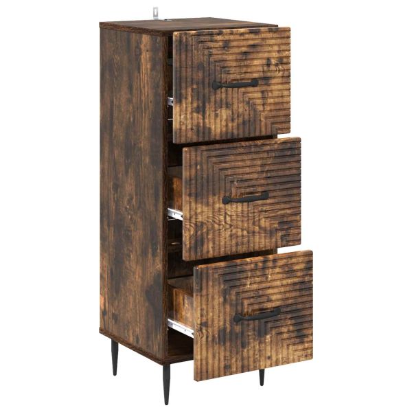 Чекмеджетен шкаф Опушен дъб 33 x 34,5 x 89,5 см