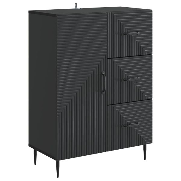 Служебен шкаф Черно 66 x 34,5 x 89,5 см Инженерна дървесина