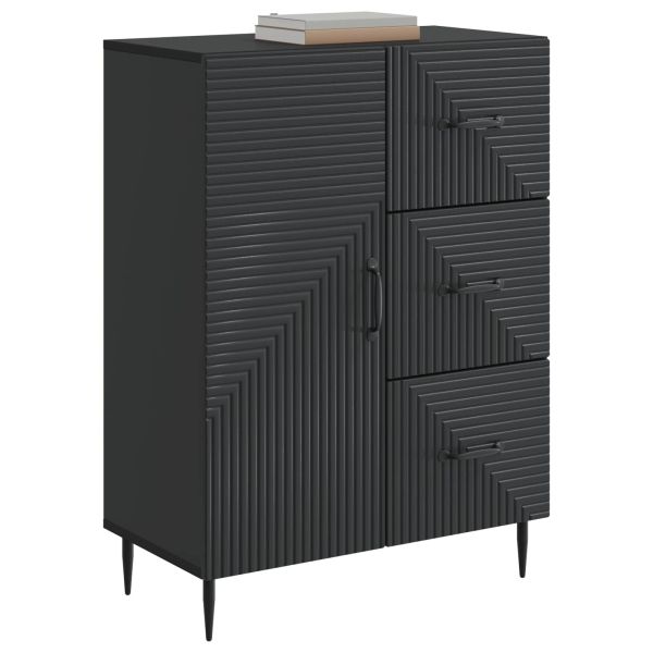 Служебен шкаф Черно 66 x 34,5 x 89,5 см Инженерна дървесина