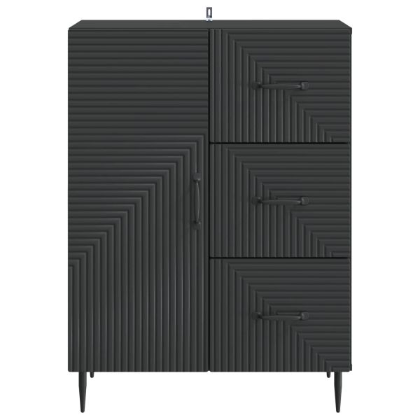 Служебен шкаф Черно 66 x 34,5 x 89,5 см Инженерна дървесина