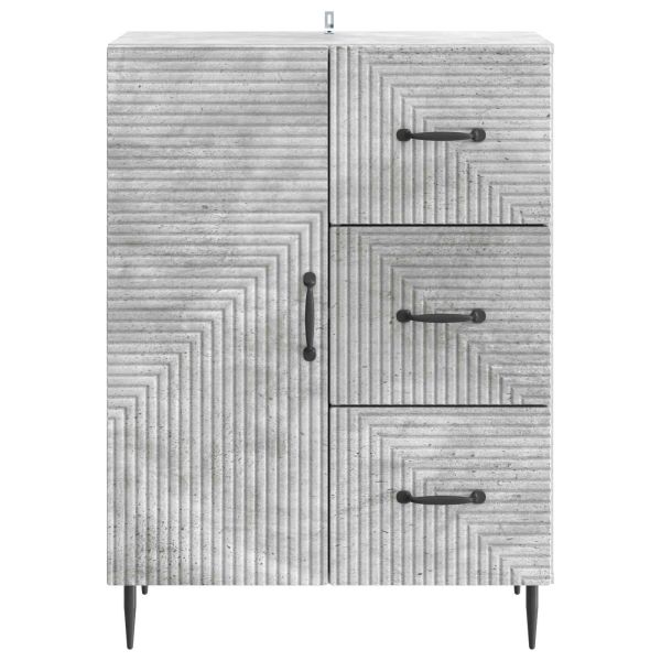 Служебен шкаф с чекмедже Бетонно сиво 66 x 34,5 x 89,5 см