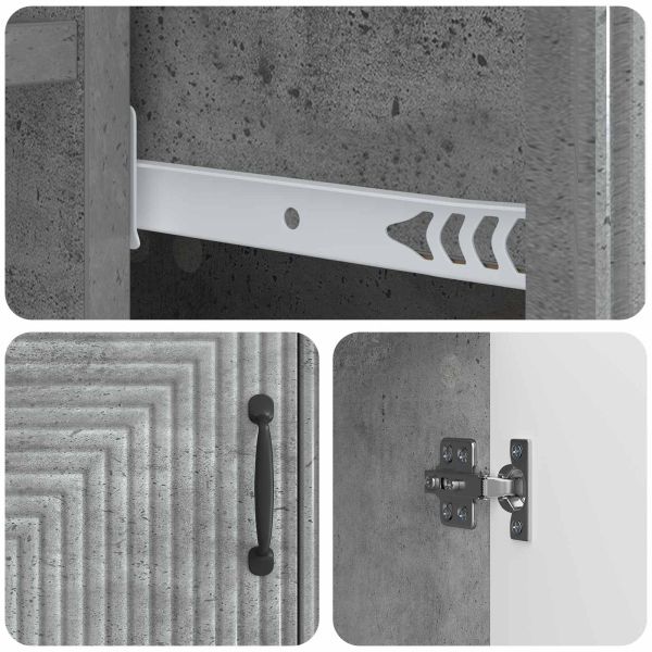 Служебен шкаф с чекмедже Бетонно сиво 66 x 34,5 x 89,5 см