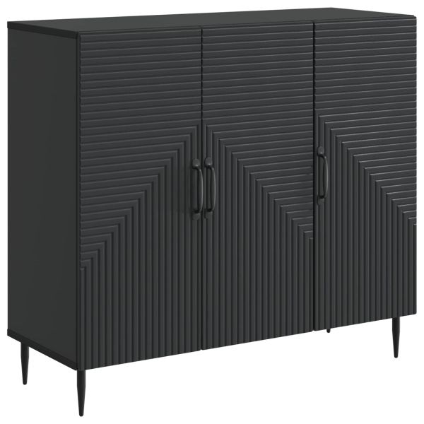 Служебен шкаф Черно 89 x 34,5 x 80 см Инженерна дървесина