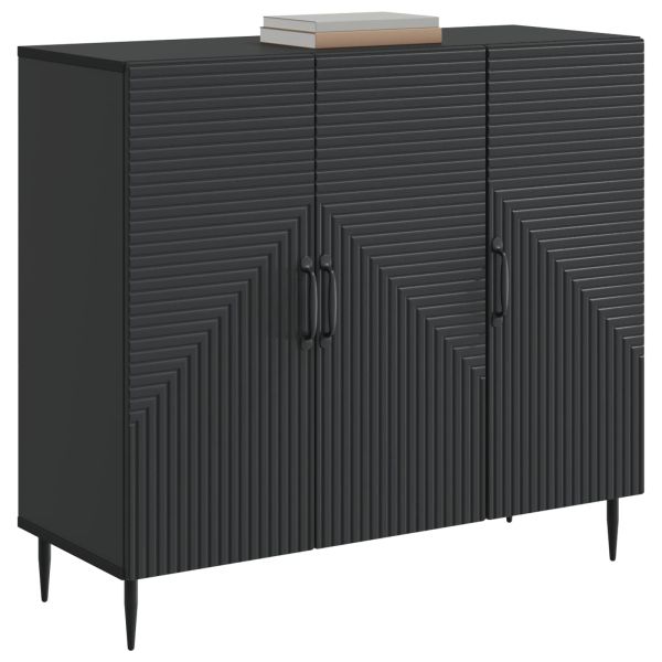 Служебен шкаф Черно 89 x 34,5 x 80 см Инженерна дървесина