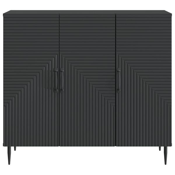 Служебен шкаф Черно 89 x 34,5 x 80 см Инженерна дървесина