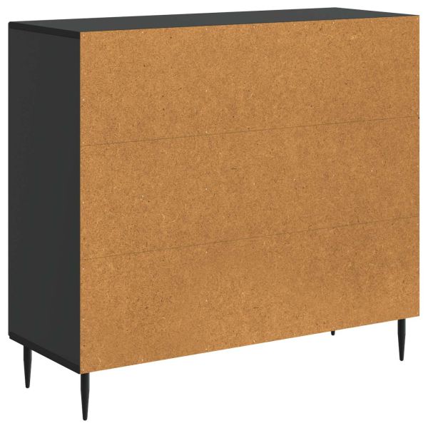 Служебен шкаф Черно 89 x 34,5 x 80 см Инженерна дървесина